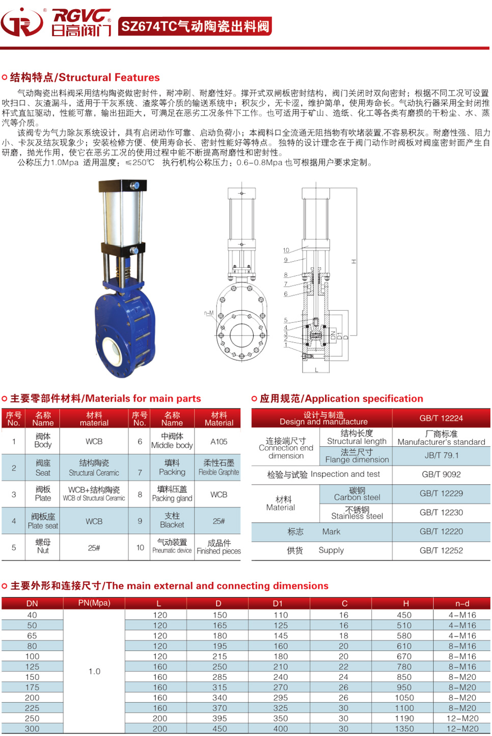 SZ674TC气动陶瓷出料阀